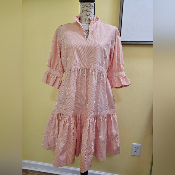 Gretchen Scott Teardrop - Stripe wash & wear dress, size S - Picture 2 of 12